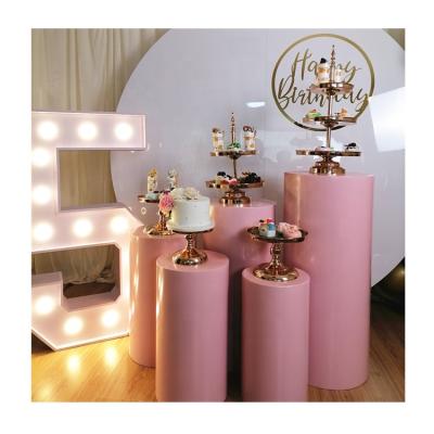 China Pink Wedding Decor Party Morden Wedding Decor Backdrops Pedestal Pedestal Pedestals Pedestal Pedestal Pedestal Pedestal Pink Party for sale