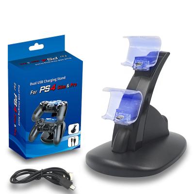 China New Ps4 Charger Dock Led Dual Usb Stand Station Charging Cradle For Playstation 4 Controller 001 for sale