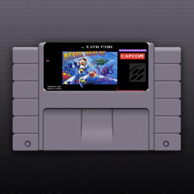 China For Game SNES Retro Snes Megaman X Game Cartridge Card Everdrive System Video Game Cartridge Snes Card for sale