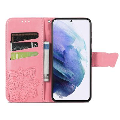 China Leather Wallet Shockproof Card Purse Butterfly Flip Phones Cases For iPhone 13 Samsung Xiaomi Redmi Huawei Honer Oppo Vivo Oneplus Infinix for sale