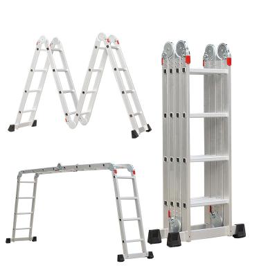 China Black Aluminum Folding Ladder Corrosion Resistance 20 Steps Ladder for sale