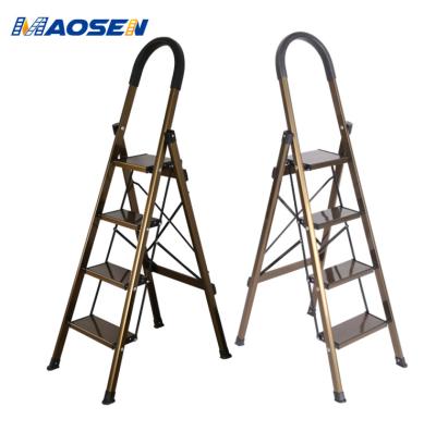 China Aluminum Home Use Folding Ladders 4 5 6Steps Folding Household Use Step Staircase 3 Step Ladder for sale