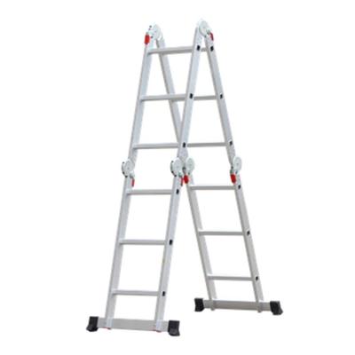 China Folding Ladders Cheap Folding White Multifunctional Aluminum Alloy Four Step Ladder for sale