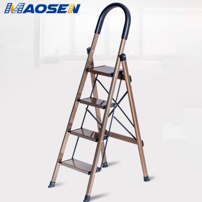 China Folding ladders Shandong Linyi Maosen home ladder 4 step safty aluminum for sale