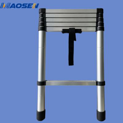 China Telescopic Ladders Price 6.2m Telescopic Ladder Black Aluminum Attic Ladders for sale