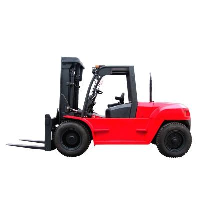 China Workshop / warehouse container forklift diesel montacargas 10 ton forklift with fork positioner and AC cab. for sale