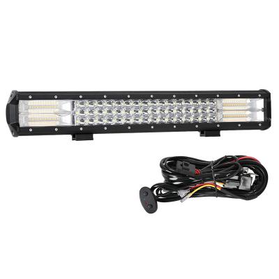 China ATV/SUV Truck/Tractor LED Light Bar LED Strobe Bar 288W 20Inch Triple Array LED/Work Combo Light Spot Flood Beam Driving Light For Trucks Tractor Boat for sale