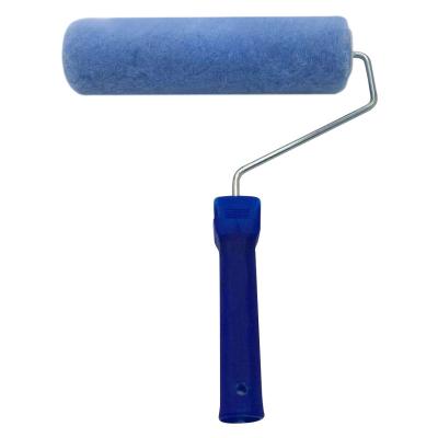 China New Soft Surface Custom Blue Polyester Galvanized Brush Roller for sale