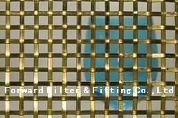 China Brass Mesh Fabrics Woven Metal Mesh With Metal Color , Concise Style for sale