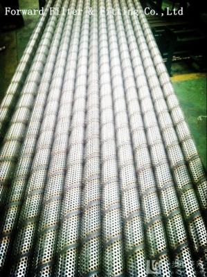 China Exhausted 8 Inch Perforated Steel Pipe , Filtration / Separation Tubes With Different Pipe for sale