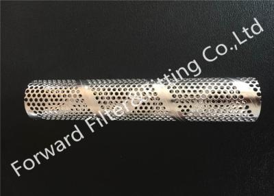 China Welded Perforated Metal Pipe / Perforated Drainage Pipe For Exhaust System for sale