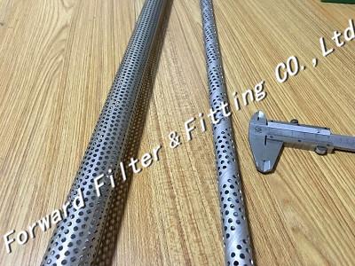 China Straight Seam Welded Perforated Steel Pipe For Oil / Water , SUS304 Materials for sale