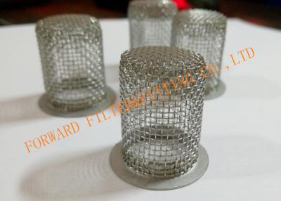 China Perforated SS304 / SS316 Sieve Mesh Filter Cover Cap OD30X100mm for sale