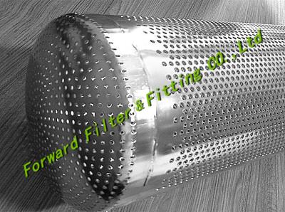 China Perforated Aluminum / Copper / Brass Metal Industrial Filter Cartridge Filter Elements for sale