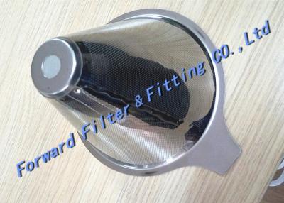 China Tea Funnel Double Layer Filtrate 550um Stainless Steel Wire Mesh Filter Miniature Punching  SUS316 for sale