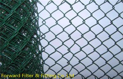 China Stainless Steel PVC Coated Fence Wire Mesh , Green Pvc Coated Chain Link Fencing for sale