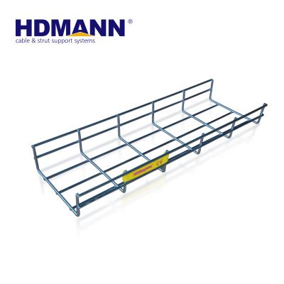 China HDMANN Steel Easy Installation Hot Dip Galvanized Wire Mesh Cable Tray With Cover And Fittings for sale