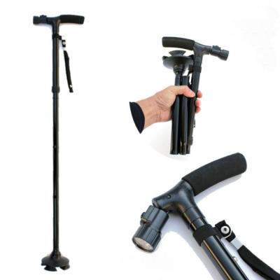 China Durable new product household portable light weight and compact non-slip walking stick with the elderly led lightweight foldable walking stick for sale