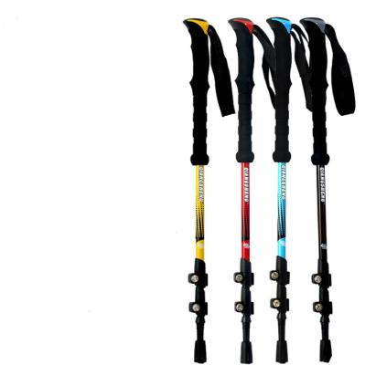 China Factory Price Three-section Durable Shockproof Trekking Pole Outdoor Shockproof Straight Pole for sale