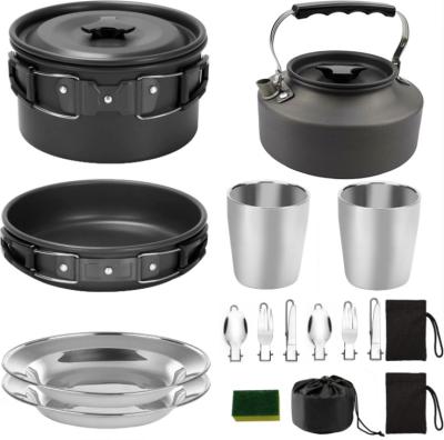 China Portable specialization in manufacturing multi-function portable aluminum stainless steel carbide camping cookware for sale