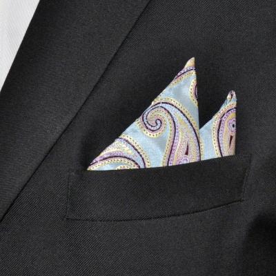 China Silk Pocket Square Mens Custom Printed Pocket Square 100% Silk Handkerchief for sale