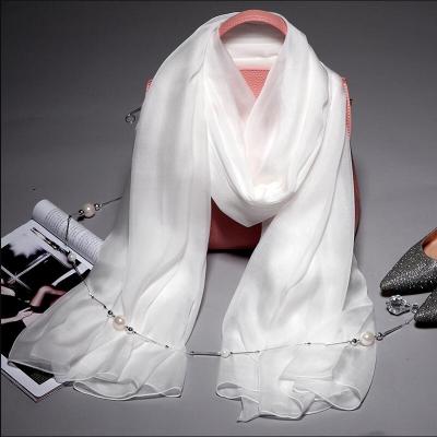 China Square Europe Best Quality 100% White Silk Scarves And Shawls For Dyeing for sale