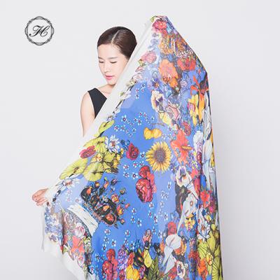 China Long ODM OEM / Printed Custom Design Women Chiffon Long Hijab Scarf for sale