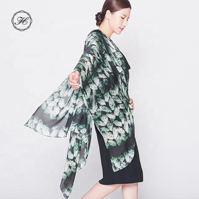 China Fashional Square Checked 90*90cm Polyester Chiffon Silk Lady Scarf for sale