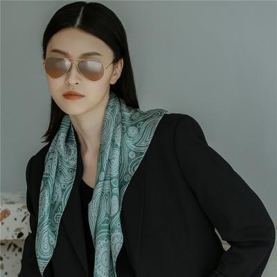 China 2020 Wholesale 2020 Square Design Square Scarf Hot Sale Retro Wrap Ladies Silk Shawl for sale