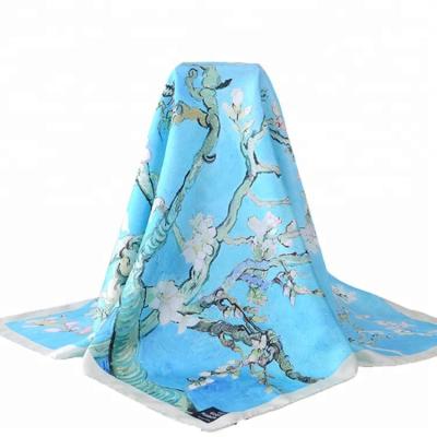 China Square Fashion Digital Print 34 x 34 100% Mosi Silk Scarves For Lady for sale