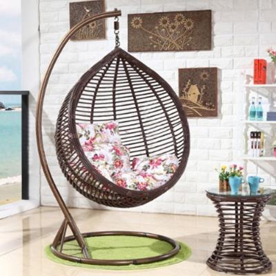 China Green Outdoor Hot Sale Outdoor Garden Furniture Swing Rattan Egg Hanging Chair for sale