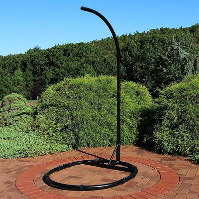 China Modern Wholesale Durable Metal Round Egg Chair Low Hanging Rack For Lawn Or Backyard for sale