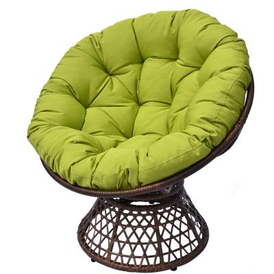 China Outdoor Comfortable Ergonomic Scandinavian Papasan Garden Chair Base Swivel Barrel Accent Chair Swivel Modern Hotel Ergonomic Chair With Cushion for sale