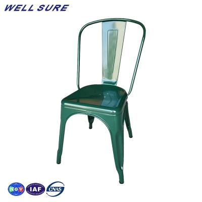 China Modern Custom Logo Restaurant Outdoor Stackable Dining Patio Chairs Kitchen Metal Chairs for sale