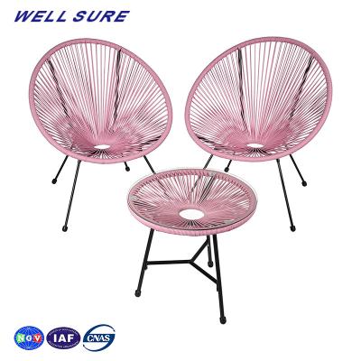 China Modern Outdoor Rattan Sets Garden Dining Lounge PE Rattan Metal Chairs And Table Furniture Set Garden Sets for sale