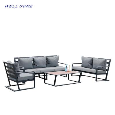 China High Quality Custom Modern All Weather Aluminum Garden Sofa Outdoor Furniture from Gray Coffee Shop Balcony Sofa for sale