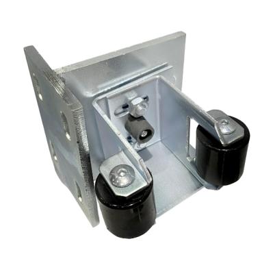 China Adjustable industrial steel metal door catcher with nylon guide rollers for sale