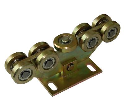 China Traditional Heavy Duty Cantilever Door 5 Wheel Steel Hardware Rollers for sale