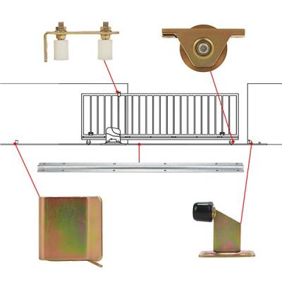 China Industrial Yellow Galvanized Steel Gate Track Gate Wheel for sale