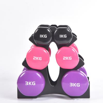 China Universal Weightlifting Cheap Anti-Slip Grip Dumbbells Soft Neoprene Dumbbell Set for sale