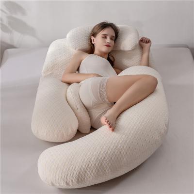 China Wholesale Detachable Washable High Quality Multi Functional U Shaped Body Mom Blanket Cotton Folded Maternity Pillow Full Pregnancy Pillow for sale