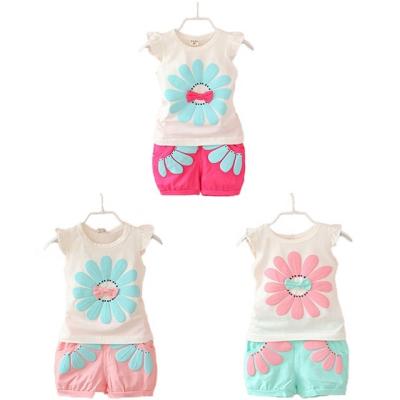 China Children 2022 casual bulk wholesale newborn clothing sets boy girl summer fashion kids girls organic boutique baby clothes set for sale