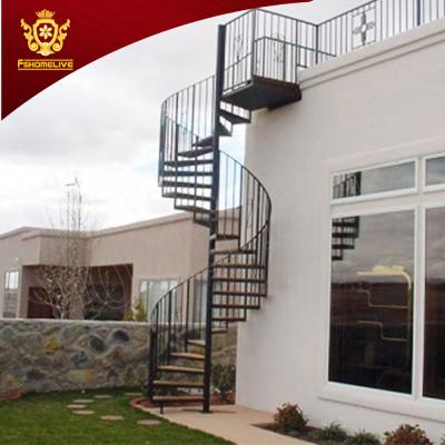 China Modern Galvanized Outdoor Spiral Staircase Stainless Steel Spiral Stairs SS Case Used Metal Outdoor Stainless Steel Spiral Staircase for sale