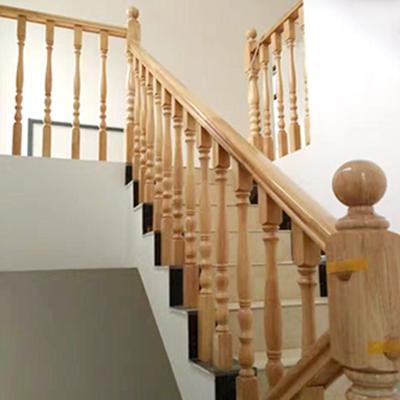 China Minimalist wood railing for stair railing wooden fence pillar for sale