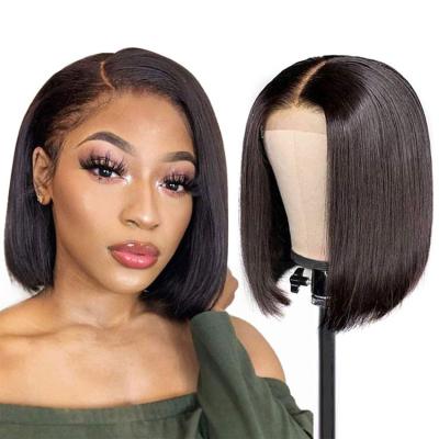 China Blunt Black and Purple 150% Density Blonde Real Hair Cut Afro Curly Long Bob Wig With Bangs Curly Perth for sale