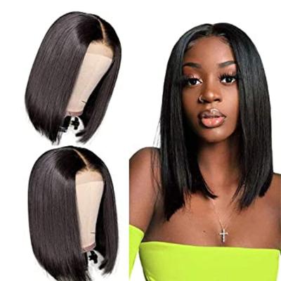 China 150% Density Alipearl Hair Black Costume Ideas 613 Install Real Blunt Chart Cut Bob Wig With Bangs Light Pink for sale