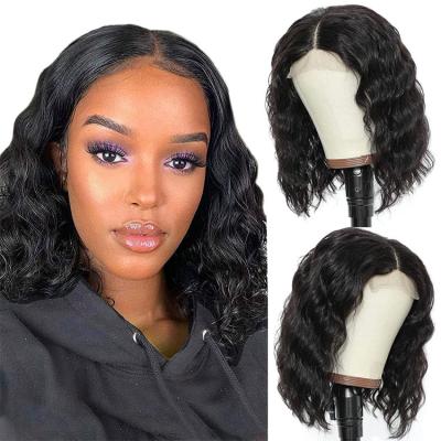 China 150% Density Mahogany Halloween Lace Up Root Gray Bob Wig With Blonde Highlights Front Human Hair Black Melbourne Prices for sale