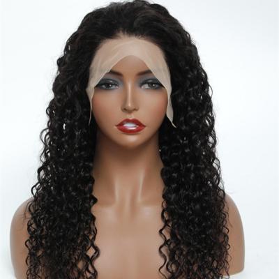 China Real 100% Virgin Hair 100% Virgin Hair Long Curly Afro Indian Human Hair Long Wigs For Black Women 13x4 Lace Front Wigs for sale