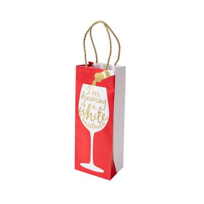 China Customized Recyclable Logo Matte Black Wine Alcohol Beer Beverage Bottle Gift Paper Boxes And Packaging Bags With Ribbon For Souvenir Wedding for sale