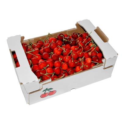 China Recyclable Custom Size Supermarket Sell Fresh Vegetables Fruit Cardboard Packing Cardboard Corrugated Paper Boxes For Apple Cherry Package for sale